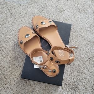 ASH Flat Sandals Style Poker Color Nude Sz 41